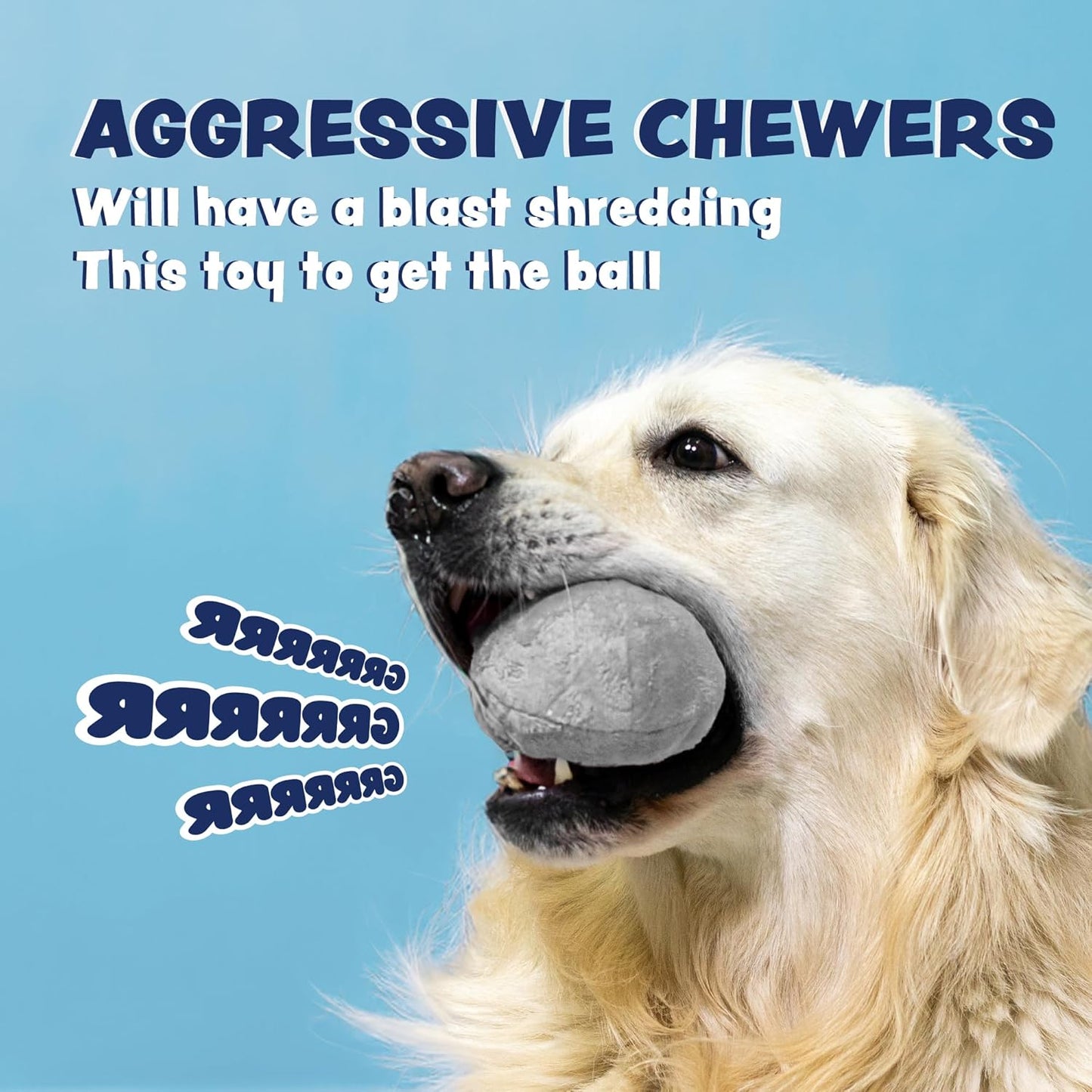 ZENPOKI 3-in-1 Dog Toys - Squeaky interactive - Medium, Large & Small Breeds, Puppy Teething - Grey