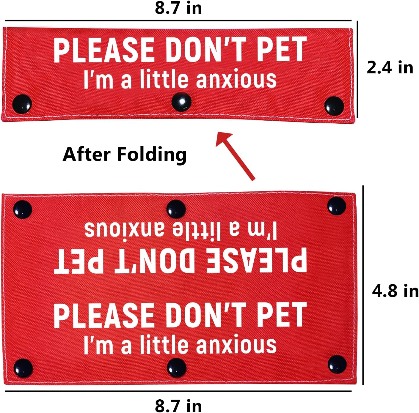 Advivio I'm a Little Anxious Red Dog Leash Sleeve, Wrap Alert Hanging ID Patch Tag for Pet Dog Cat The Best Choice for Daily Walking and Training Fitness, Pet Birthday Gift