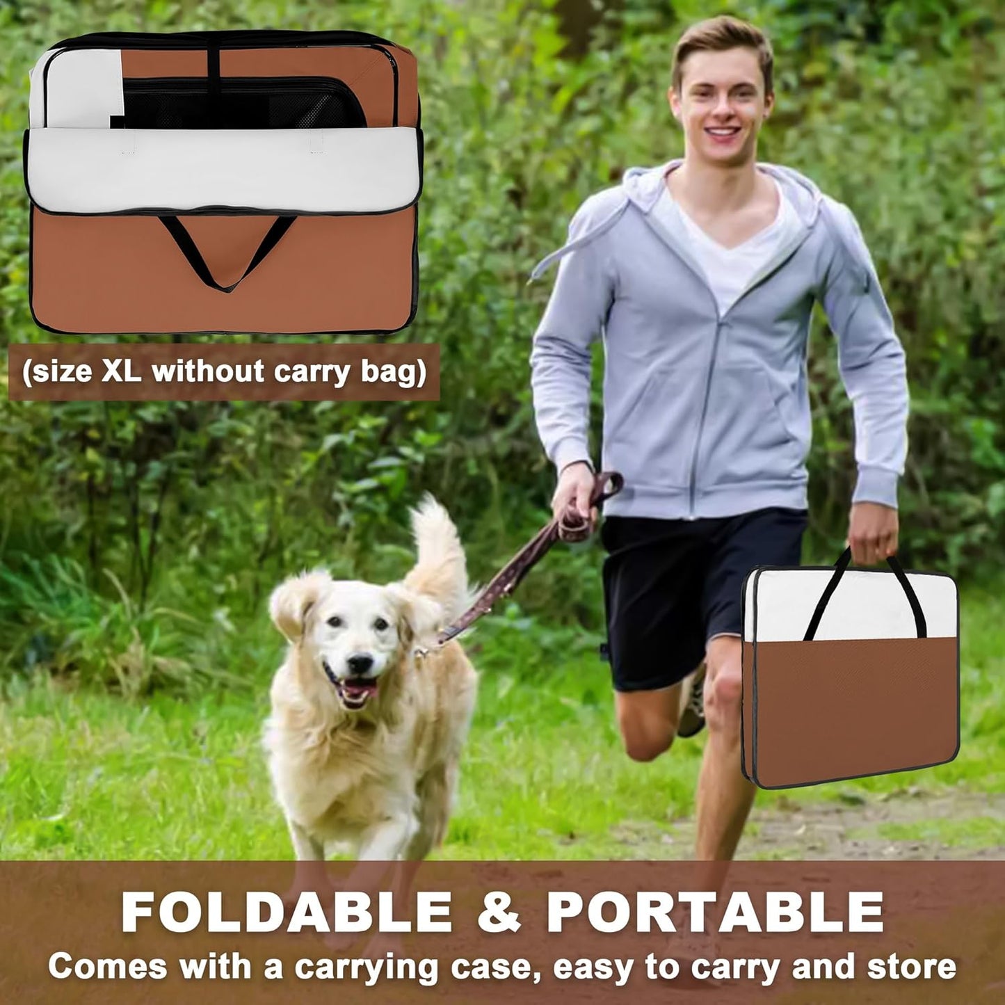 Dog Playpen, Portable Pet Play Pen for Cat, Puppies, Rabbits, Chickens, Foldable Large-Capacity Pet Tent for Indoor/Outdoor Travel Camping (Size XL Without Carry Bag)