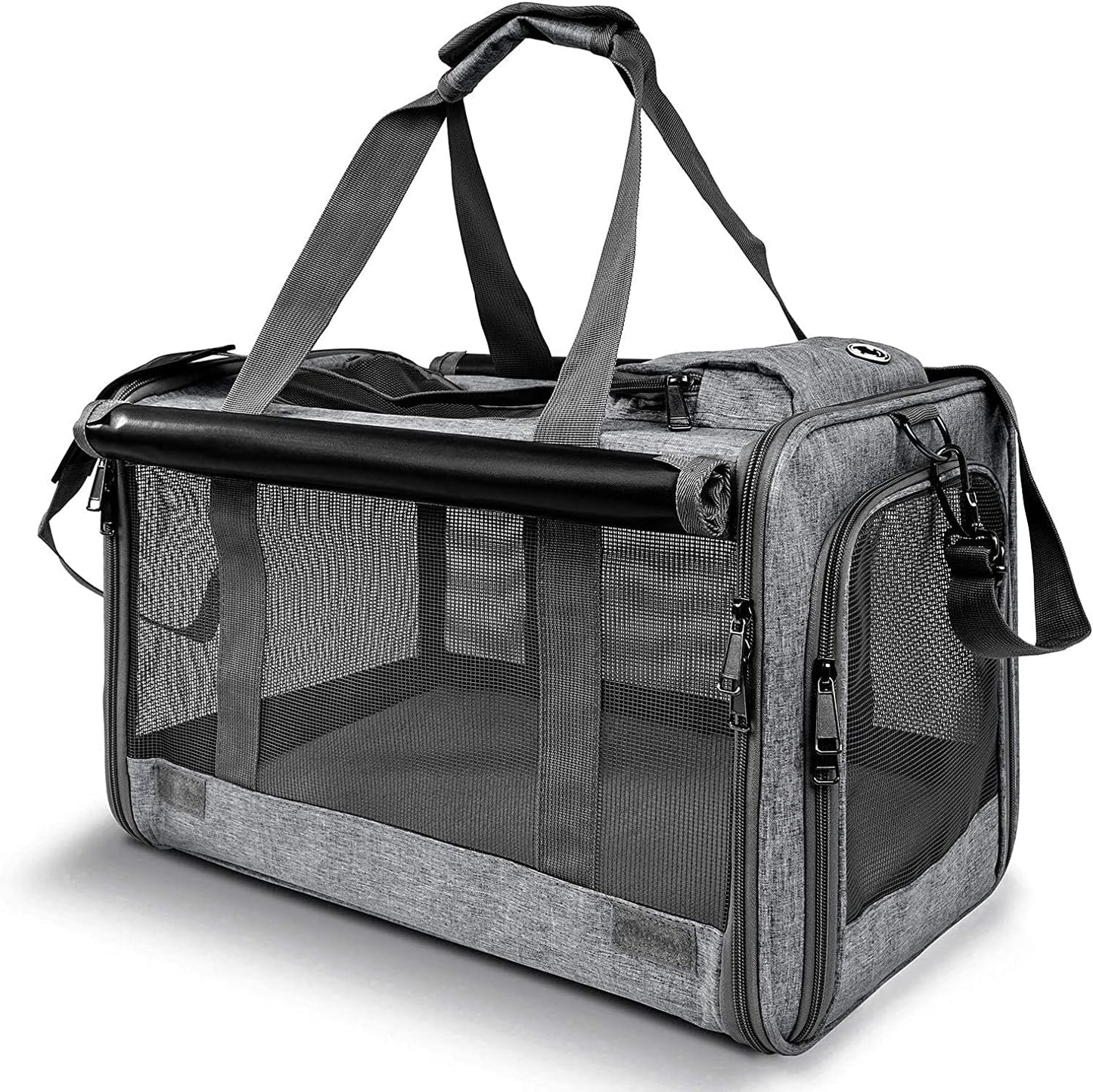Pet Carrier for Large Cats, Soft-Sided Cat Carrier for Medium Big Cats and Puppy up to 20lbs, Washable Dog Carrier Privacy Protection for Home Outdoor Travel
