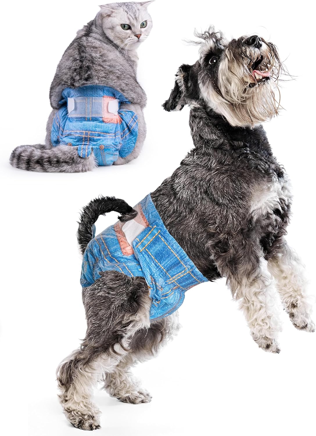Pet Soft Dog Diapers Female, Disposable Dog Diapers, Cat Diaper for Female Cats, Puppy Diaper 8pcs Small