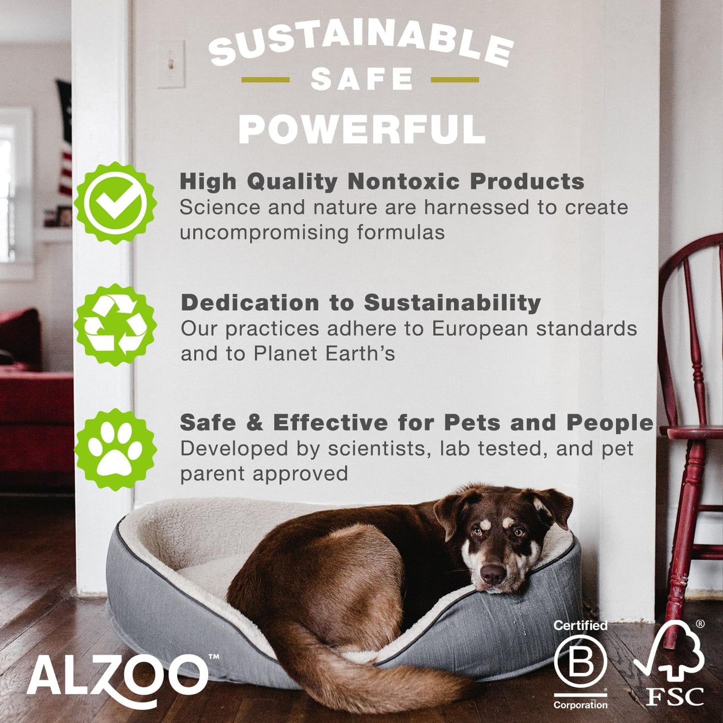 ALZOO Cat Litter Deodorizer, Concentrated Granules Absorb & Help Neutralize Odors, Mineral-Based Active Ingredients, Up To 30 Uses, Ocean Breeze Scent, 26.6 Oz., Pack of 2
