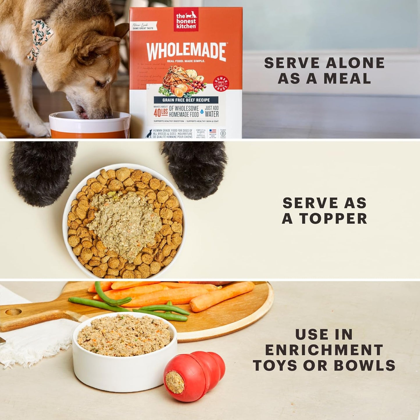 The Honest Kitchen Wholemade™ Limited Ingredient Beef Dog Food, 10 lb Box