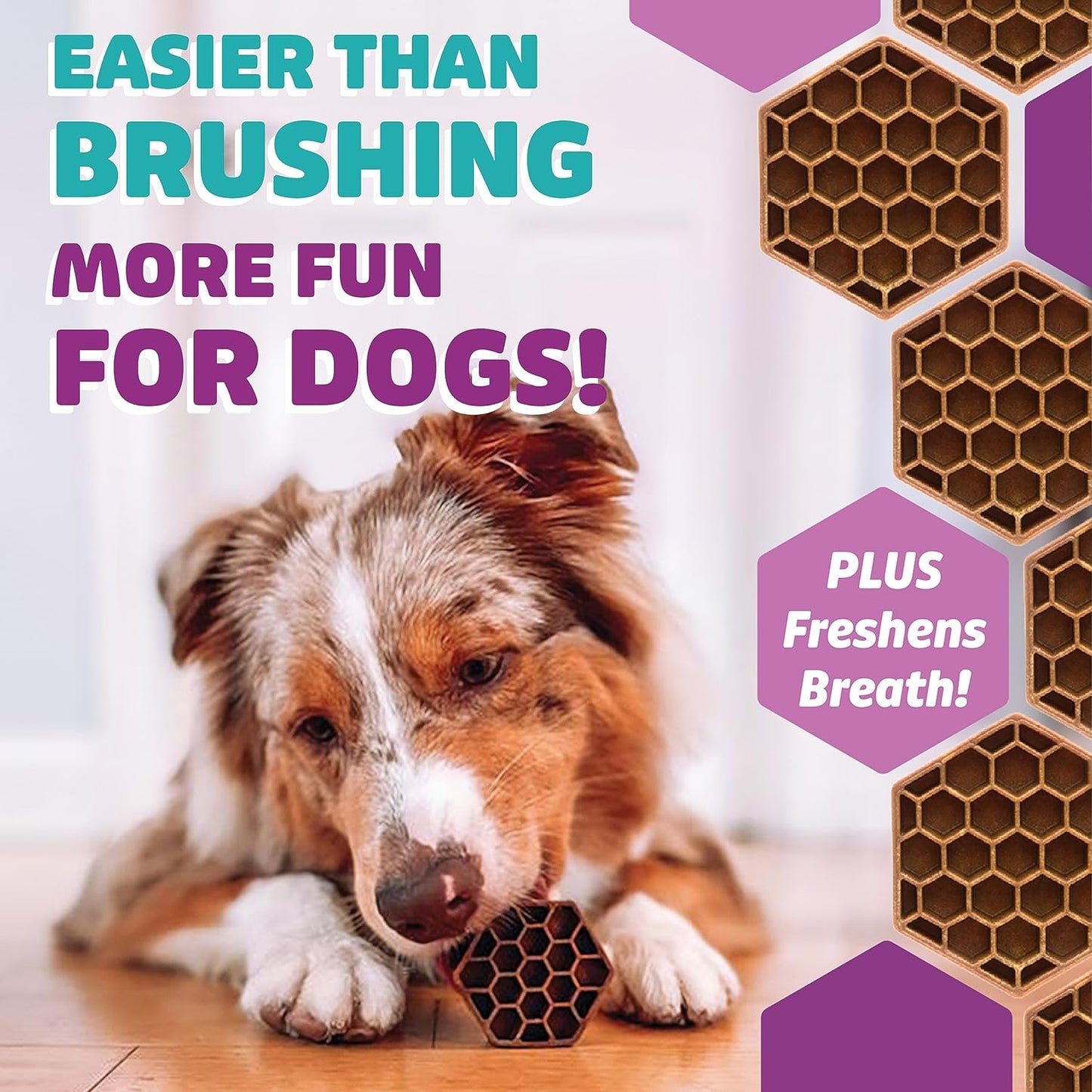 Dog Dental Treats – Vet VOHC Approved – Delicious Chicken Protein – Removes Tartar with Cleaning Comb Shape – Dental Dog Treats for Large Dogs (24oz, 18 Count)
