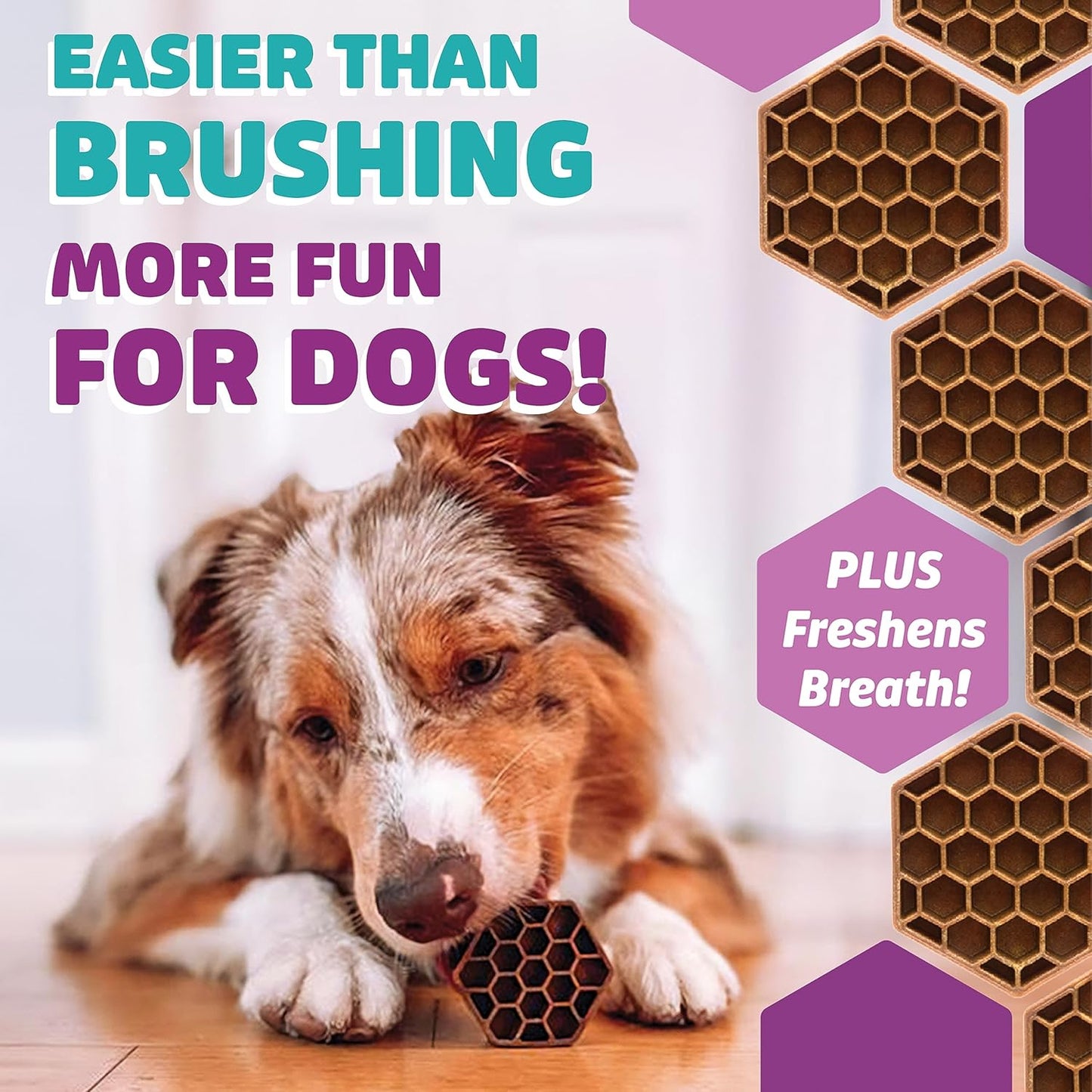 Dog Dental Treats – Vet VOHC Approved – Delicious Chicken Protein – Removes Tartar with Cleaning Comb Shape – Dental Dog Treats for Extra Large Dogs (24oz, 12 Count)
