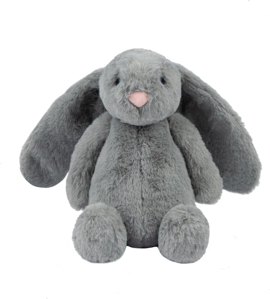 Best Pet Supplies Interactive Squeaky Dog Chew Toy, Ideal Dog Toys for Chewers, Small, Medium & Large Dogs, and Fetch Lovers - Bunny (Gray), Large