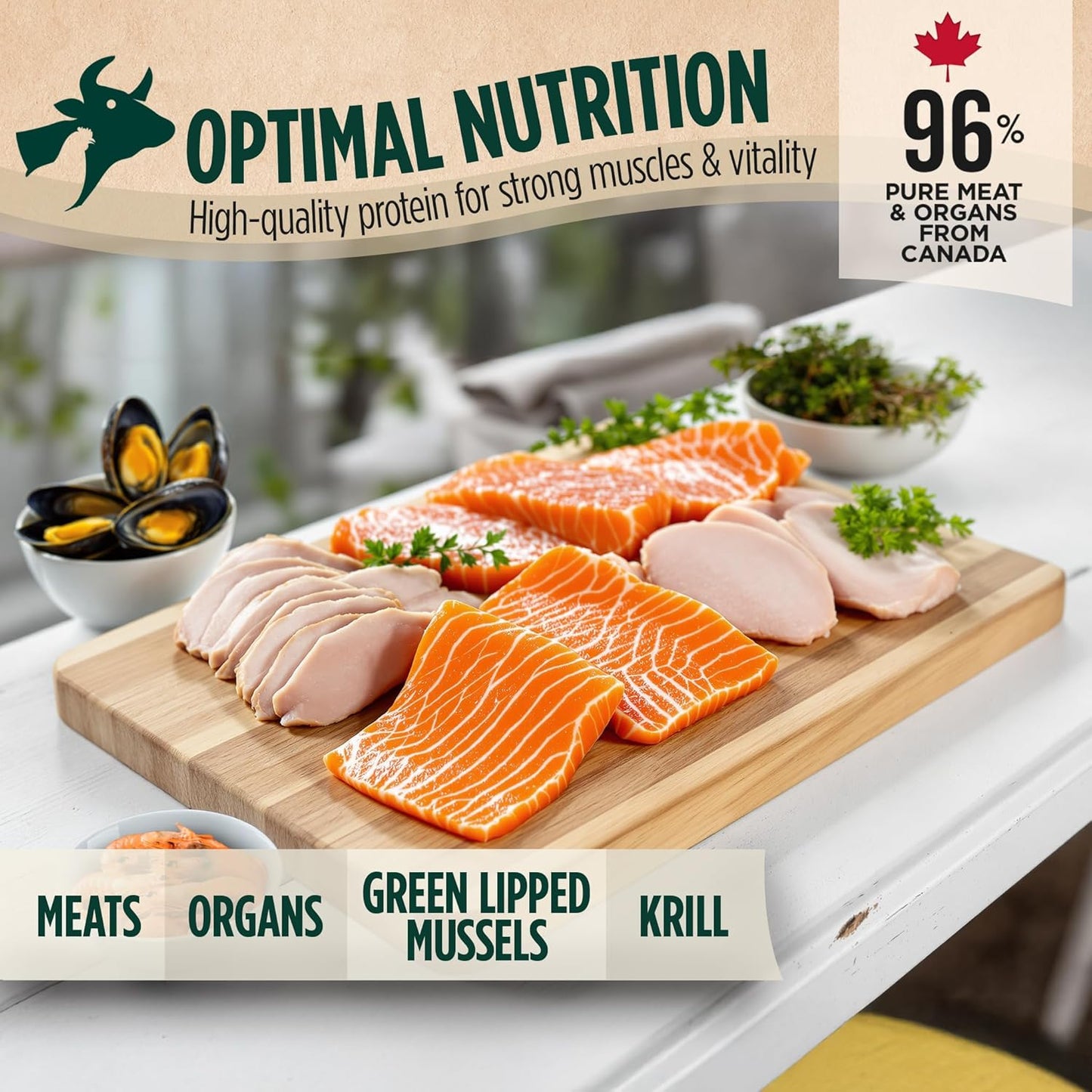 ZEAL Canada Air-Dried Cat Food Chicken Recipe - High Protein, Natural Superfoods, Nutrient Rich, No Fillers, Grain Free, Complete & Balanced (Chicken, 14.1 oz)