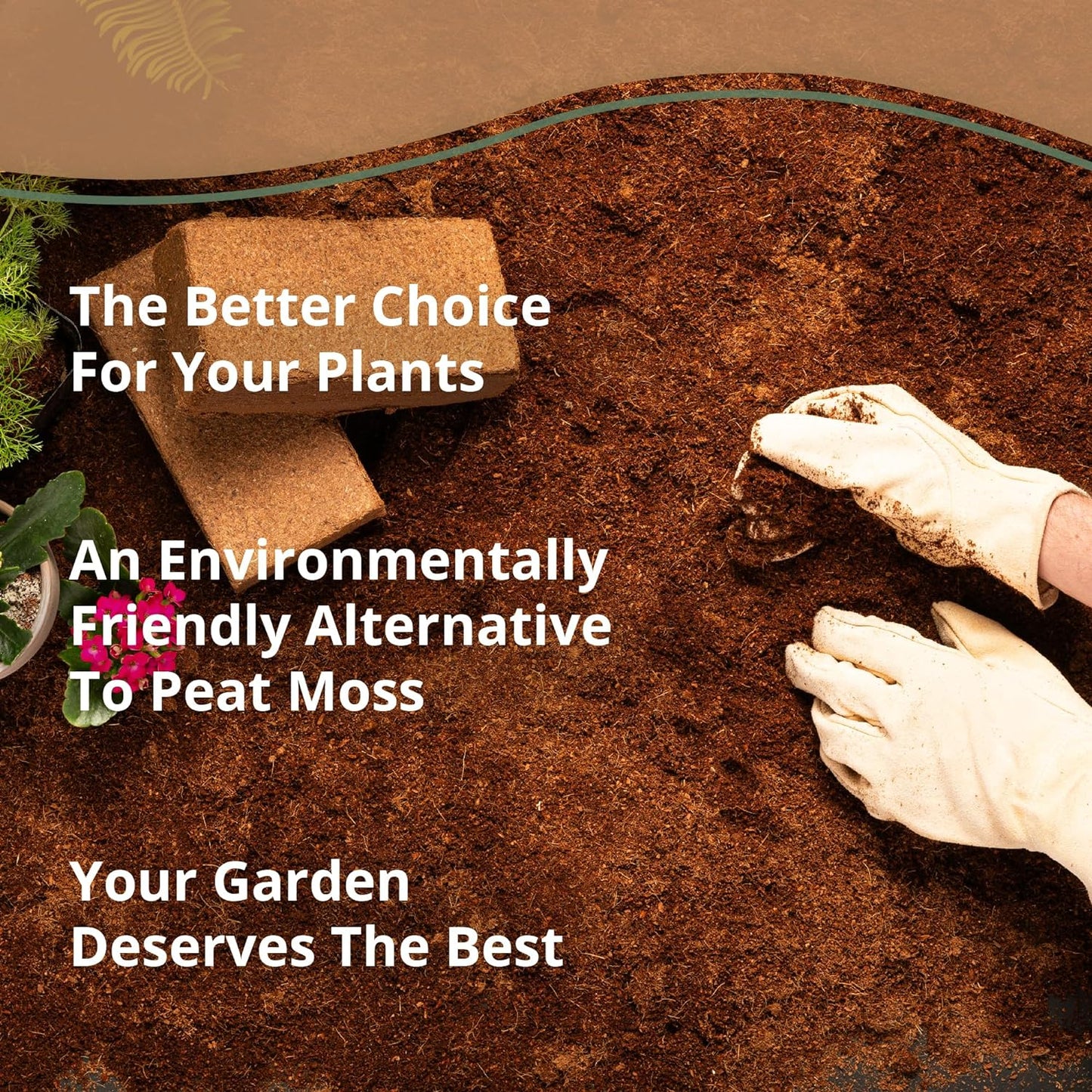 Coco Bliss Coco Coir Bricks (20-Pack, 650gm Bricks) - Organic Coco Coir for Plants - OMRI-Listed Coconut Coir for Plants - Coconut Coir Bricks - Coco Peat for Plants, Garden Soil, & Organic Mulch