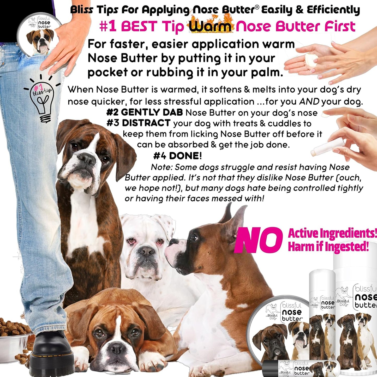 The Blissful Dog Show Ear Boxer Unscented Nose Butter - Dog Nose Butter, 16 Ounce